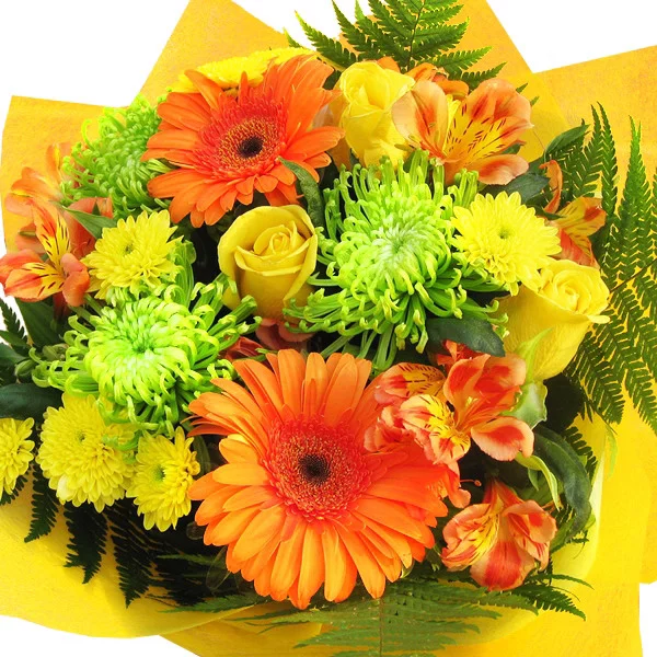 Лучший день - букет из роз,хризантем и гербер